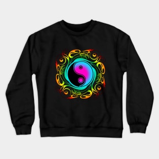 Yin Yang Psychedelic Tattoo Crewneck Sweatshirt